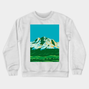 Cordillera Blanca with Huandoy Huascaran and Chopicalqui in Peru WPA Art Deco Poster Crewneck Sweatshirt